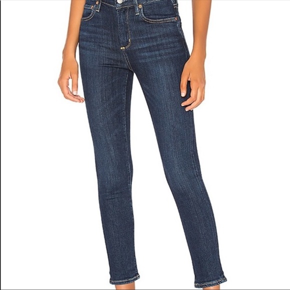 Agolde Sophie High Rise Skinny Crop Jeans Med Wash - Picture 7 of 14
